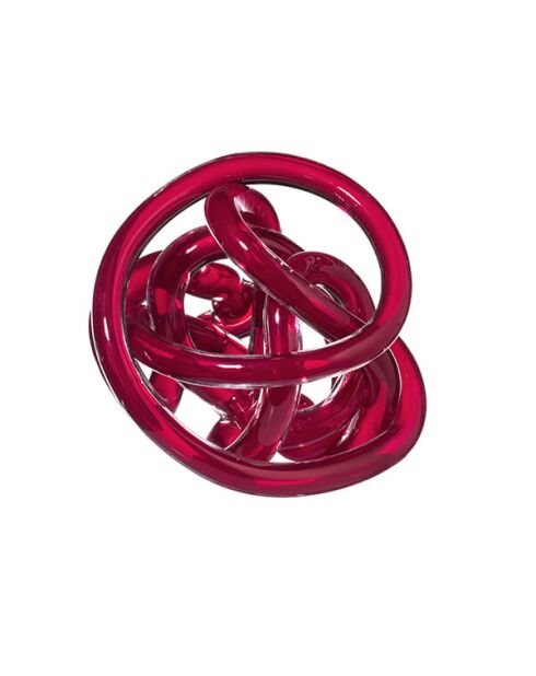 Sculpture Le Nœud de l'amour rouge - D.14 cm