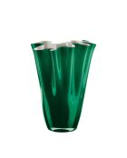 Vase ondulé opale vert forêt - H. 30 cm