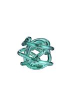 Sculpture Le Nœud de l'amour bleu ciel brillant pailleté - D.14 cm