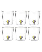 Lot de 6 verres Stripes transparent - 93 mm