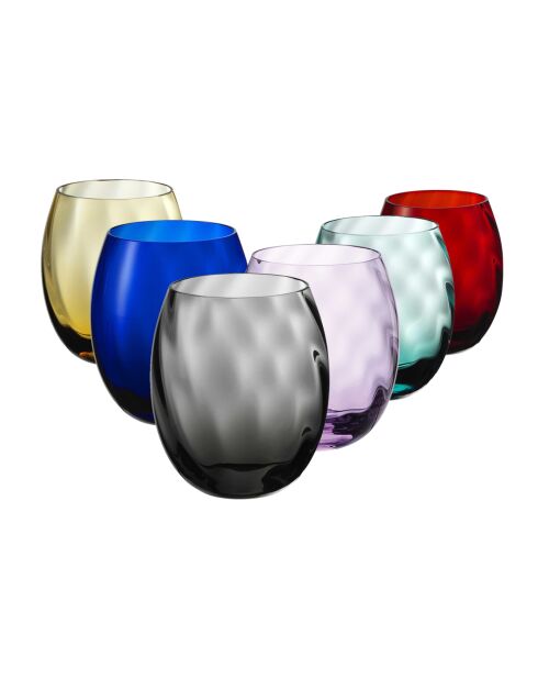 Lot de 6 gobelets Vortice multicolore - H.10 cm