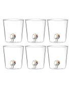Lot de 6 verres Bonbon transparent - 93 mm