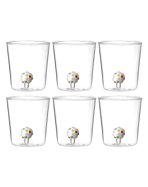 Lot de 6 verres Bonbon transparent - 93 mm