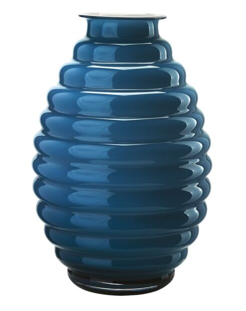 Vase Anelli opale/bleu Orion - H.30 cm