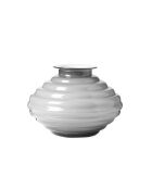 Vase ovale Anelli opale/gris - H.20 x D.28 cm