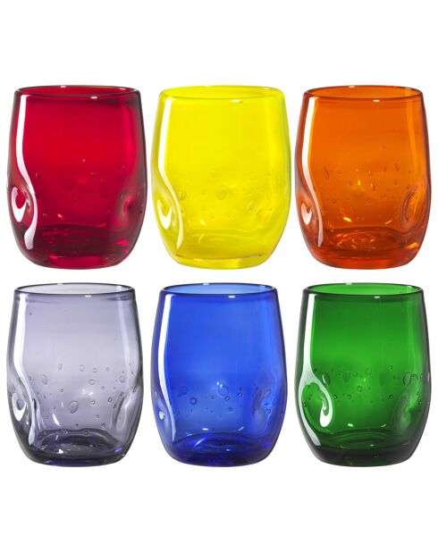 Lot de 6 verres Cartoccio multicolore