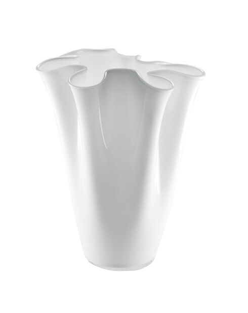 Vase lumineux Wave blanc lait - H.30 cm