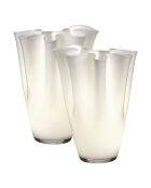 Vase lumineux Wave blanc lait - H.30 cm