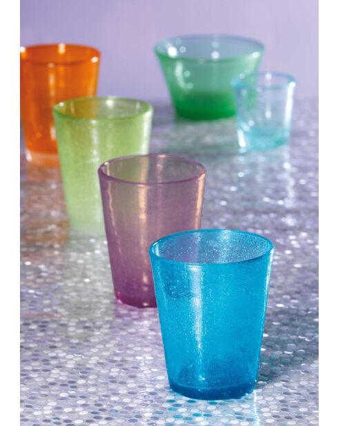 Lot de 6 gobelets Smarties multicolore - H.10 cm