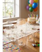 Lot de 6 verres et carafe Caractères Mono transparent
