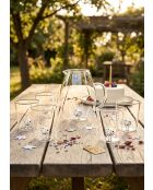 Lot de 6 verres et carafe Caractères Mono transparent