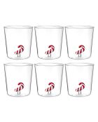 Lot de 6 verres Stick transparent - 93 mm