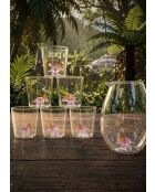Lot de 6 verres et carafe Pz Triceraptos transparent