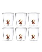 Lot de 6 verres Pterodactylus transparent - 93 mm
