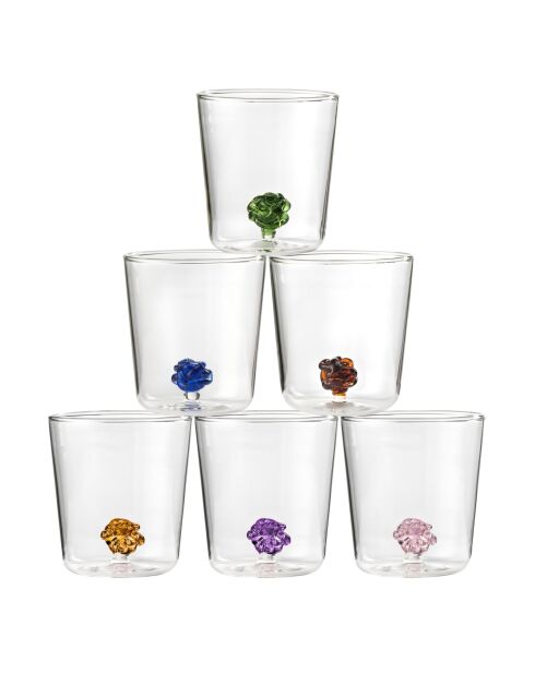 Lot de 6 verres Le Noeud d'Amour transparent