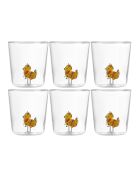 Lot de 6 verres Loli transparent - 93 mm