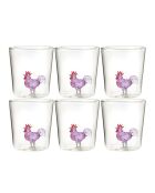 Lot de 6 verres Madame Coco transparent - 93 mm