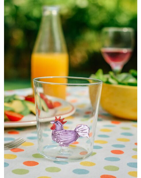 Lot de 6 verres Madame Coco transparent - 93 mm