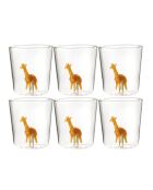 Lot de 6 verres Madame Savane transparent - 93 mm