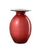 Coupe vase opale rouge - 20 x 29,5 cm