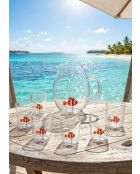 Lot de 6 verres et carafe caractères Mono Pet Friends 11 transparent