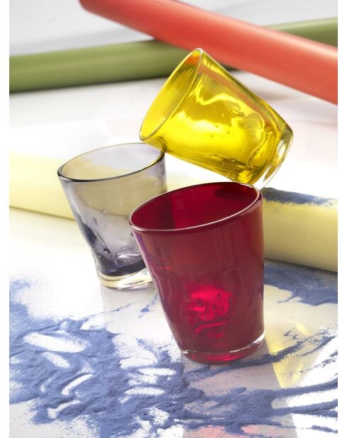Lot de 6 verres Eolo multicolore - H.6,5 cm