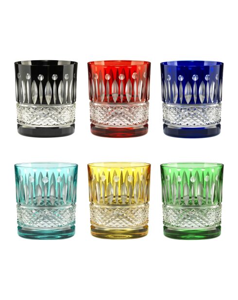 Lot de 6 gobelets Provenza multicolores - H.10 cm