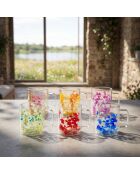 Lot de 6 mugs Flowers multicolore - H. 11 cm