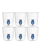 Lot de 6 verres Bubi transparent - 93 mm