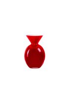 Vase Pallottino opale/rouge - H. 20 cm