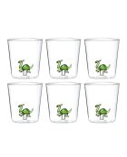 Lot de 6 verres Parasaurolophus transparent - 93 mm