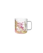 Lot de 6 mugs Flovers Tringgis vert/rose - H. 11 cm