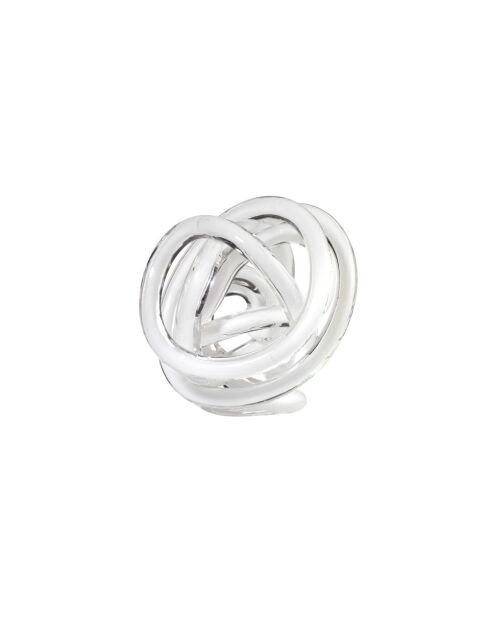Sculpture Le Nœud de l'amour blanc lait - D.14 cm