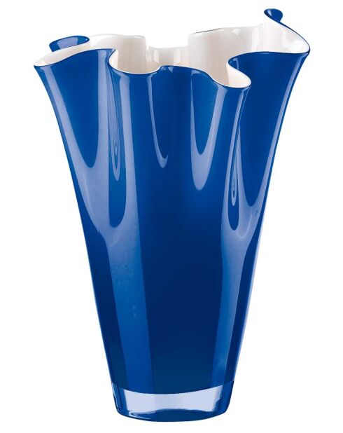 Vase Wave opale/bleu - H.30 cm