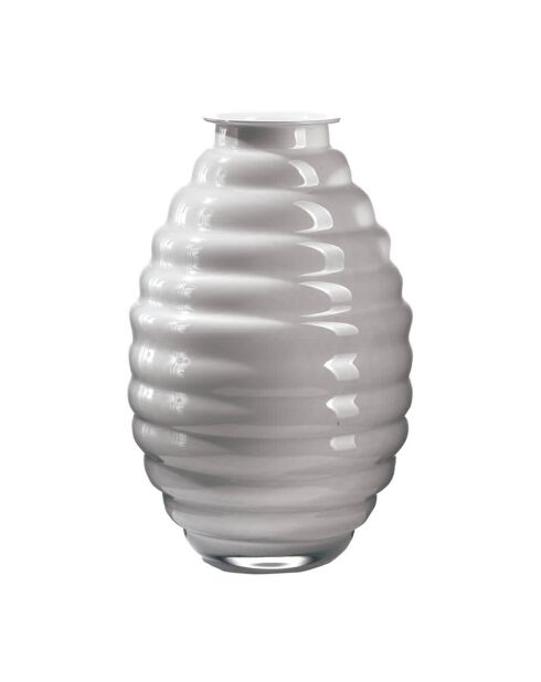 Vase Anelli opale/gris - H.30 cm
