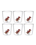 Lot de 6 verres Velociraptor transparent - 93 mm