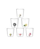 Lot de 6 verres personnages différents transparent