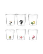 Lot de 6 verres personnages différents transparent