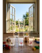 Lot de 6 verres personnages différents transparent