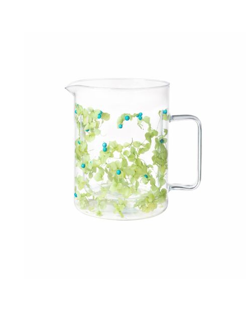 Carafe Flowers Pearls Brocca vert/turquoise - 1L