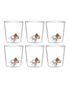 Lot de 6 verres Triceraptos transparent - 93 mm