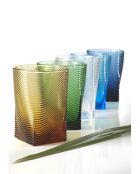 Lot de 6 verres à eau Laguna multicolore - H.10,5 cm