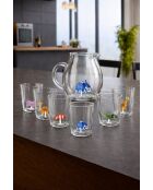Lot de 6 verres personnages différents Savana Family Mix 2 transparent