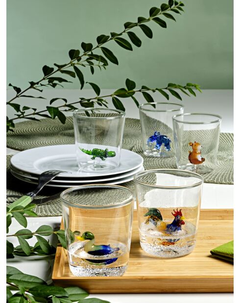 Lot de 6 verres Quaquak transparent - 93 mm