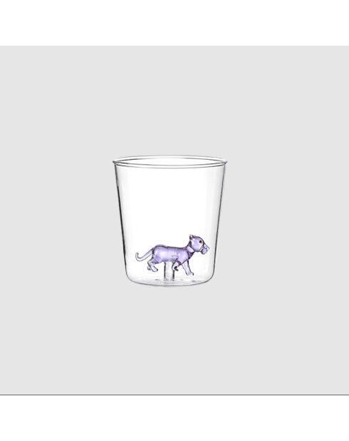 Lot de 6 verres Panthère transparent - 93 mm