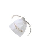 Pochette bianca in cotone con filo bianco