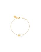 Pulsera PAS de oro fino con páctil y círculo dorado fino