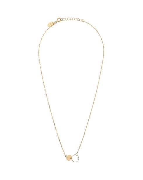 Collar PAS de oro fino, con páctil y círculo dorado fino
