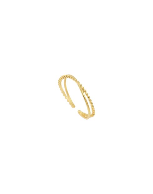 Anillo ajustable 7bis en oro fino dorado