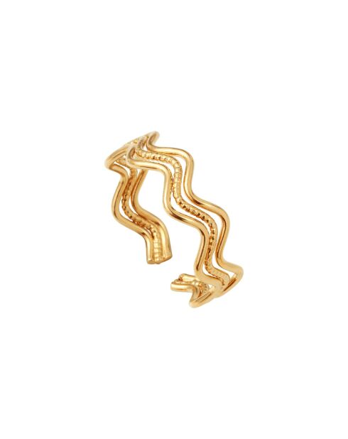 Anillo ajustable chapado en oro fino N°4